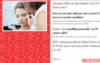 Offre Saint valentin , réservez vite sur notre boutique!